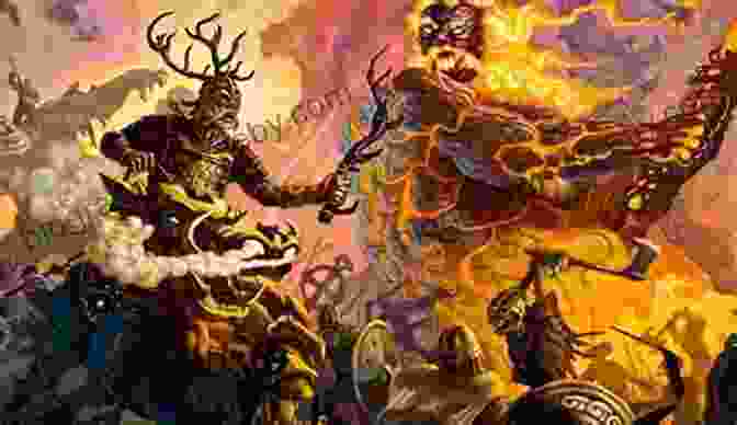 A Fierce Depiction Of Ragnarok, The Cataclysmic Battle In Norse Mythology That Heralds The End Of The World. Lif And Lifthrasir: Asgardian Tales