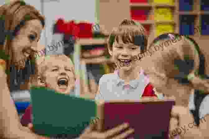 A Group Of Children Laughing While Reading A Joke Book Easter Bunny: Short Stories Jokes Games And More