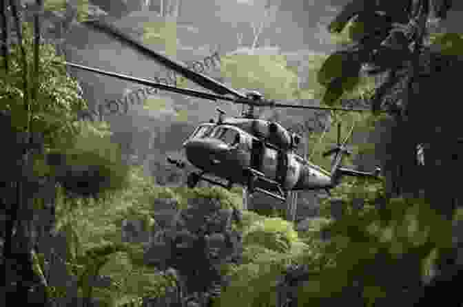 A Helicopter Hovering Over A Jungle, Preparing For A Rescue Mission In Vietnam Cheating Death: Combat Rescues In Vietnam And Laos