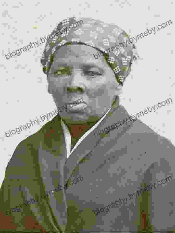 A Portrait Of Harriet Tubman, A Woman With A Determined Expression And Wearing A Kerchief Over Her Head, Standing In Front Of A Map Of The United States Highlighting The Underground Railroad Routes. Harriet Tubman: Conductor On The Underground Railroad