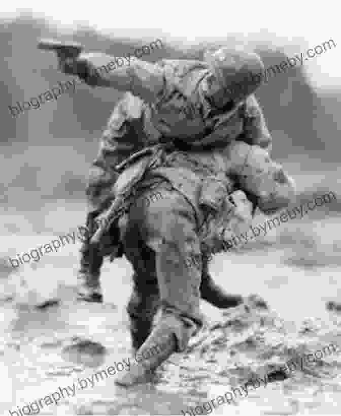 A Soldier Carrying His Fallen Comrade On His Back, Amidst Smoke And Explosions Cheating Death: Combat Rescues In Vietnam And Laos