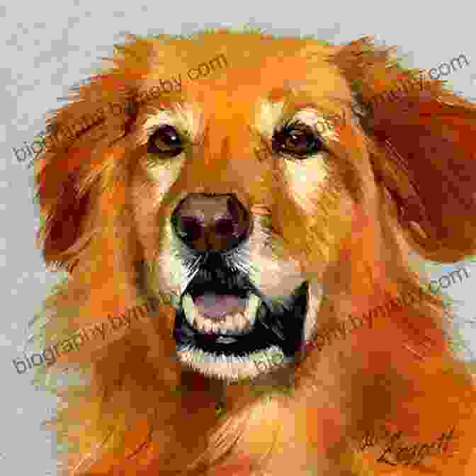 A Vibrant Acrylic Painting Of A Golden Retriever, Capturing Its Playful Spirit Painting Dog Portraits In Acrylics: Creating Paintings With Character And Life