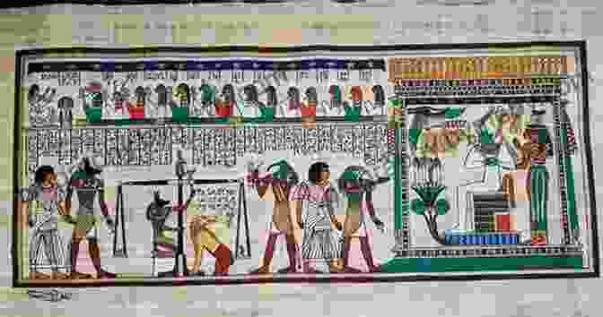 An Illustration From The Papyrus Of Ani Depicting The Weighing Of The Heart Ceremony, A Crucial Moment In The Afterlife Journey. The Egyptian Of The Dead: The Complete Papyrus Of Ani