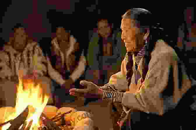 Anishinaabe Elder Sharing Stories With A Group Of Children Injichaag: My Soul In Story: Anishinaabe Poetics In Art And Words