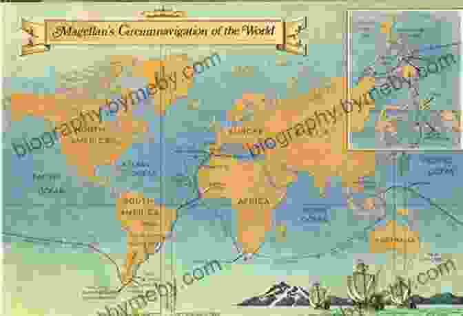 Antique Map Depicting Magellan's Circumnavigation Route Magellan S Voyage: A Narrative Account Of The First Circumnavigation (Dover On Travel Adventure)