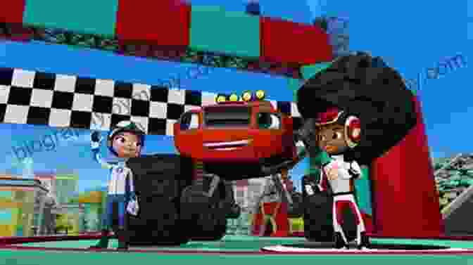 Blaze And AJ Celebrating Their Victory The Great Ice Race (Blaze And The Monster Machines)