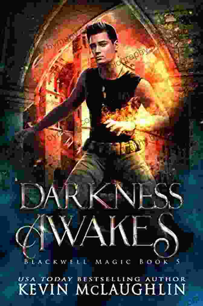 Book Cover Of Blackwell Magic, Featuring A Group Of Cadets In Military Uniforms Surrounded By Magical Auras Darkness Awakes: A Military Academy Urban Fantasy (Blackwell Magic 5)