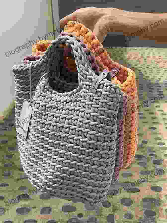 Crochet Bag With Colorful Yarn And Tassels Yarn Bag Crochet Pattern #162