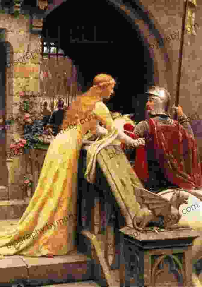 Guinevere And Lancelot Embrace In A Passionate Kiss. King Arthur: Arthurian Legends Antipodean Writer