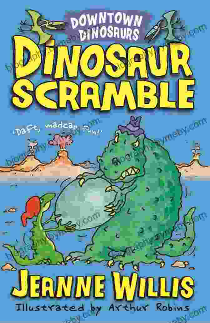 Old Dinosaur Easter Scramble Book Cover Featuring A Smiling Dinosaur Holding A Basket Of Easter Eggs Old Dinosaur S Easter Scramble Anthony Hill