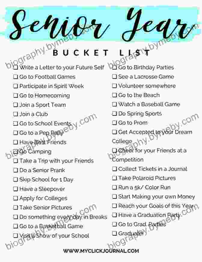 Senior Year To Do List Fiske Countdown To College: 41 To Do Lists And A Plan For Every Year Of High School