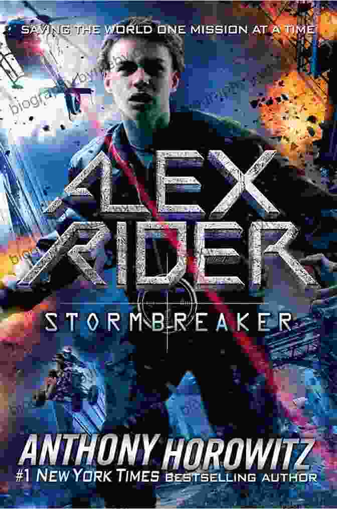 Stormbreaker Book Cover Featuring Alex Rider Holding A Gun Stormbreaker (Alex Rider 1) Anthony Horowitz