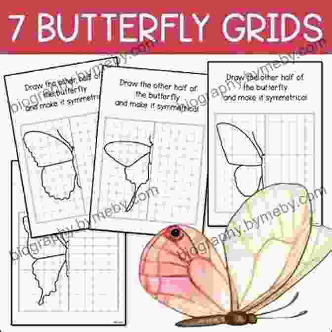 Symmetrical Grid Drawing Of A Butterfly My First Drawing Of Spring: Symmetrical Grid Drawings With Beautiful Butterflies Flowers Fairies And Animals To Trace And Color For Toddlers And Kindergartens