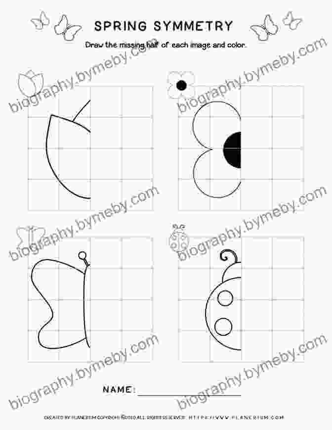 Symmetrical Grid Drawing Of A Fairy My First Drawing Of Spring: Symmetrical Grid Drawings With Beautiful Butterflies Flowers Fairies And Animals To Trace And Color For Toddlers And Kindergartens