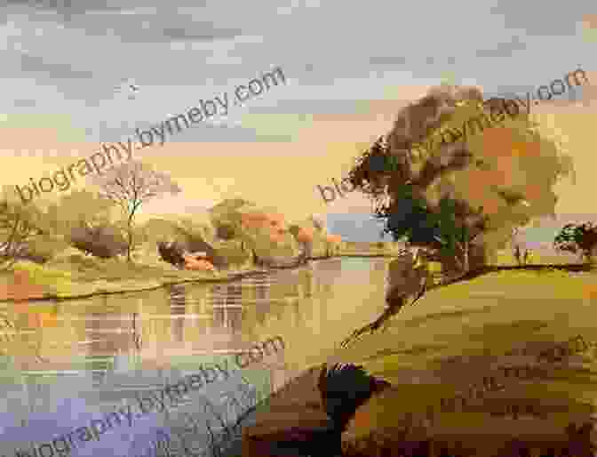 Tranquil River Painting Showcasing The Gentle Flow And Vibrant Colors Of Nature Stunning Watercolor Seascapes: Master The Art Of Painting Oceans Rivers Lakes And More